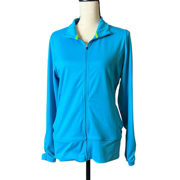Champion Jacket with Full Zipper in Blue Size Large - Picture 1 of 7